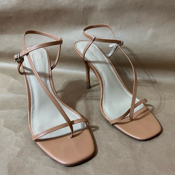 Reformation | Ivy Heels Strappy Sandals Leather Tan Naked Size 9 - Picture 3 of 16